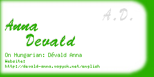anna devald business card